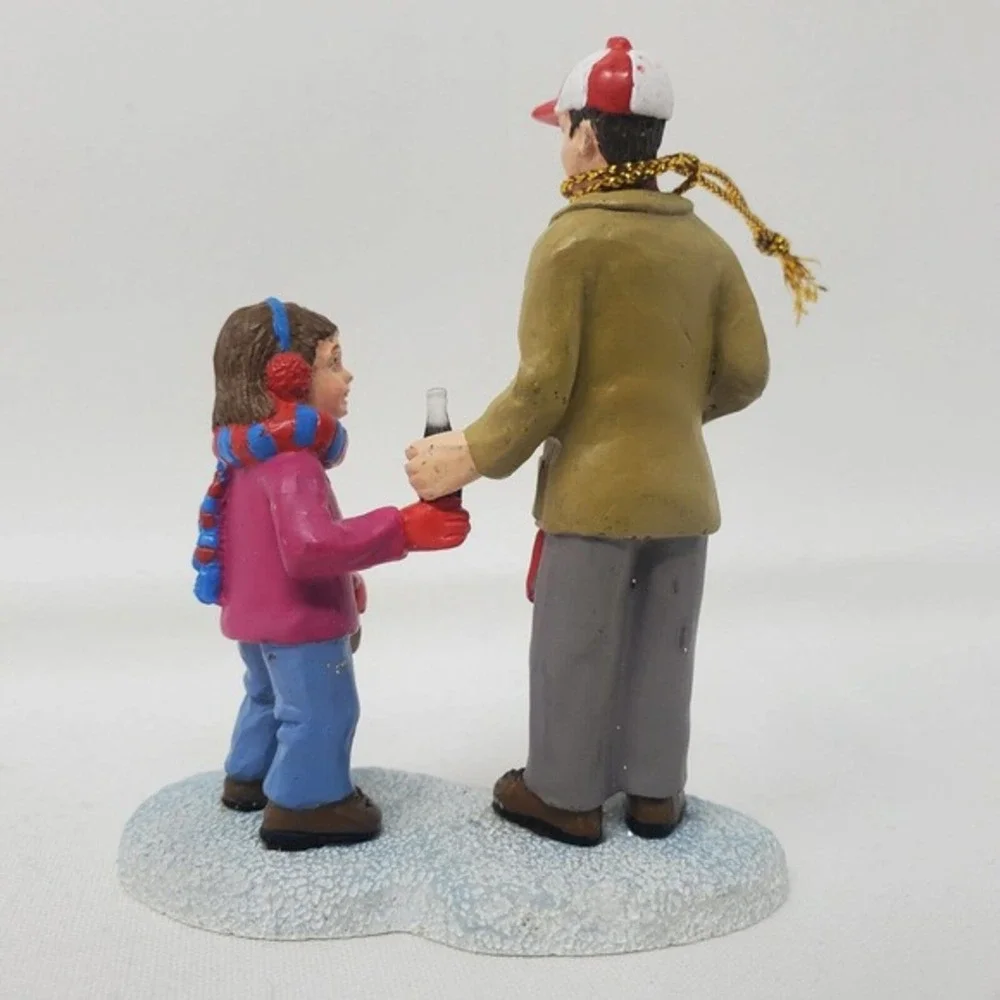 Coca‎ Cola Christmas Tree Ornaments Lot Of 2 Polar Bear Man Child Collectible